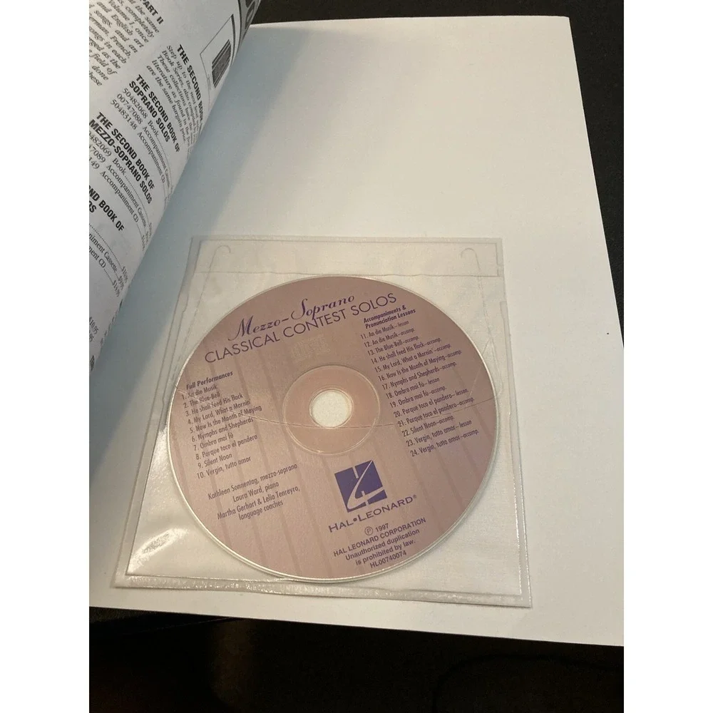 Classical Contest Solo Mezzo Soprano Vocal Singing Companion CD Learn Prepare